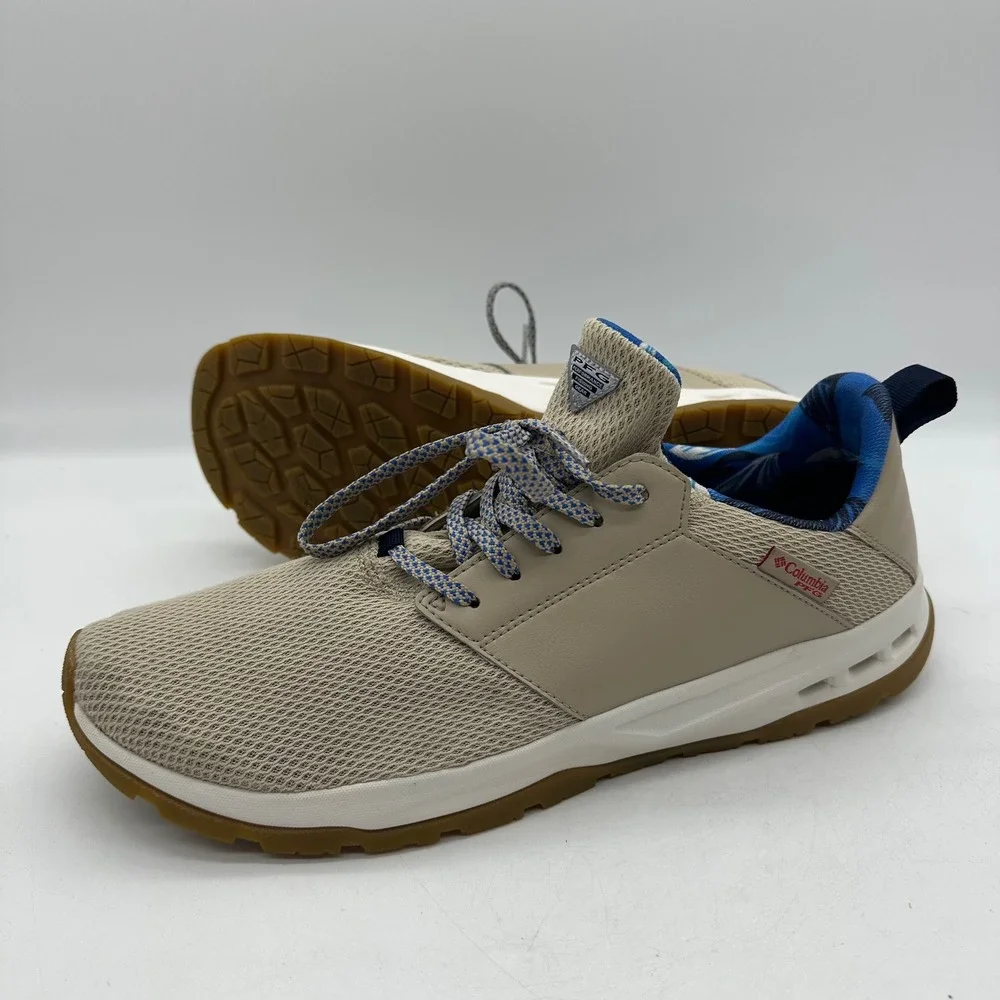 Columbia BM0174-272 Mens 13 Ancient Fossil/Blue Macaw Tamiami PFG Boat Shoes